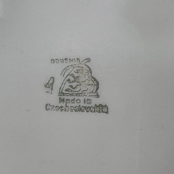 Vintage Bohemia Plate Ceramic Works Czechoslovakia Floral Daisies - Picture 6 of 15